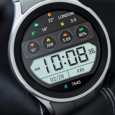 ZKin WatchFace Half Screen LCD Android Screenshot 3