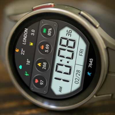 ZKin WatchFace Half Screen LCD Android Screenshot 4
