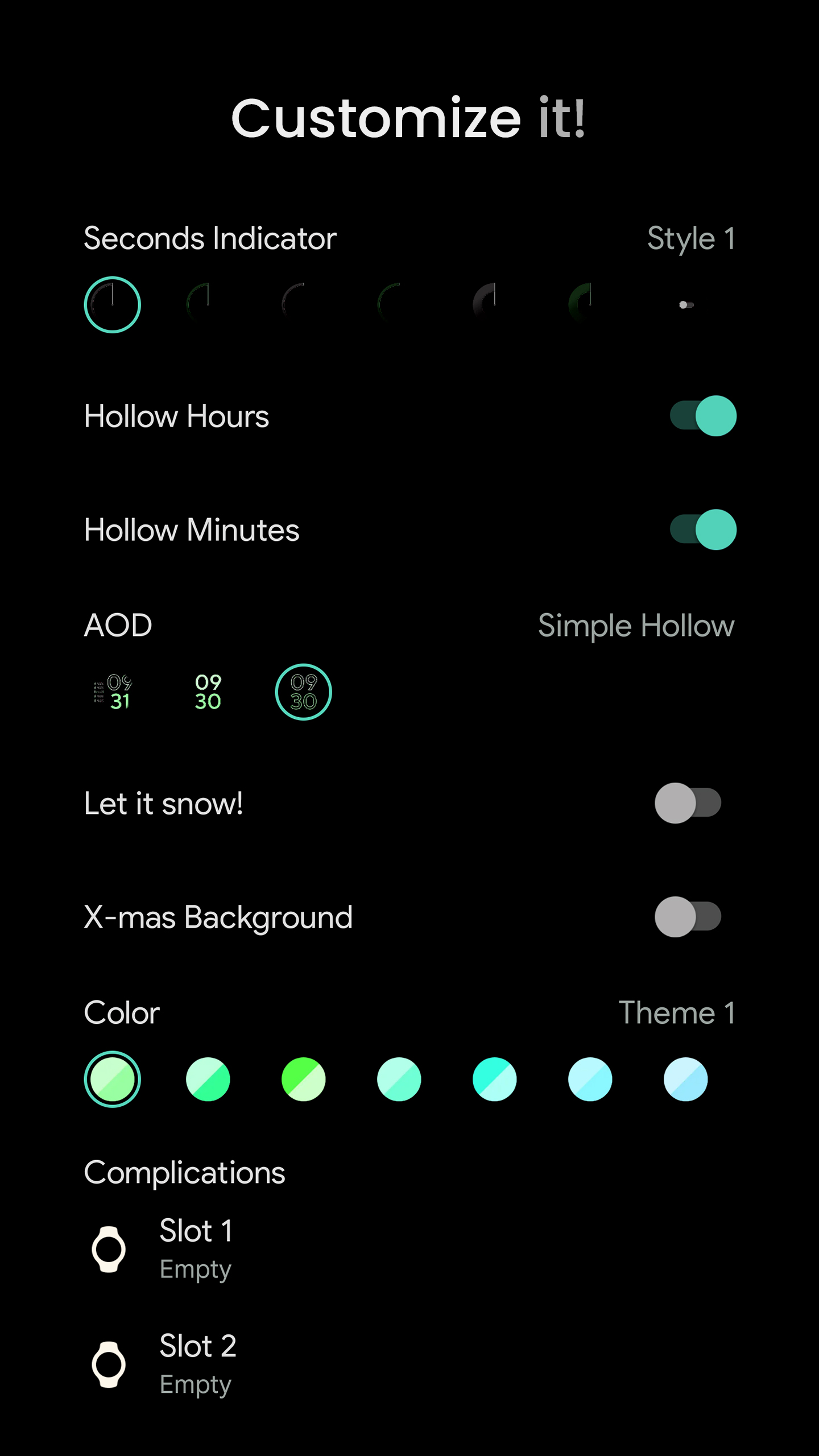 Alpine Watch Face Android Screenshot 3
