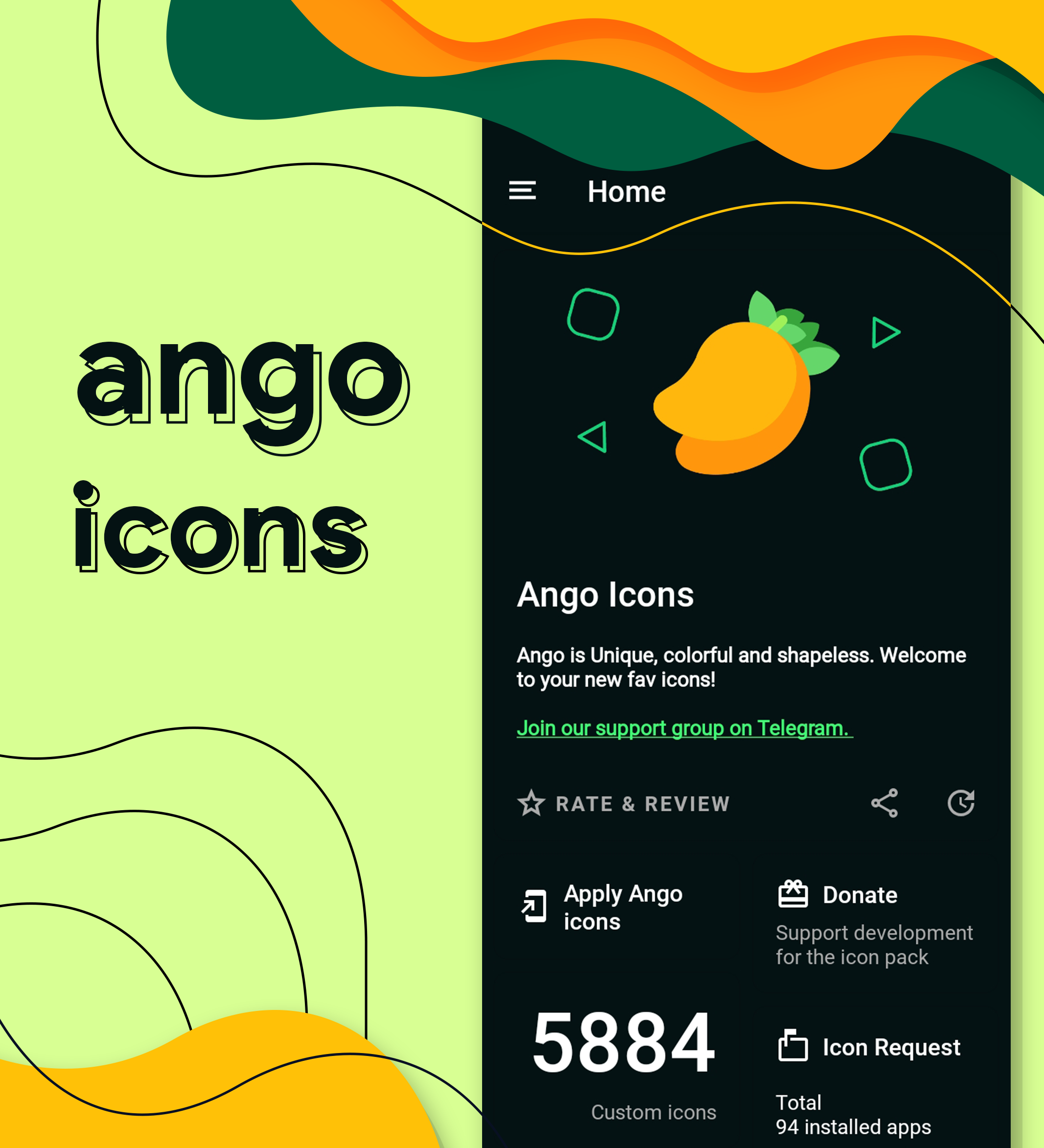 Ango Freeform Icons Android Screenshot