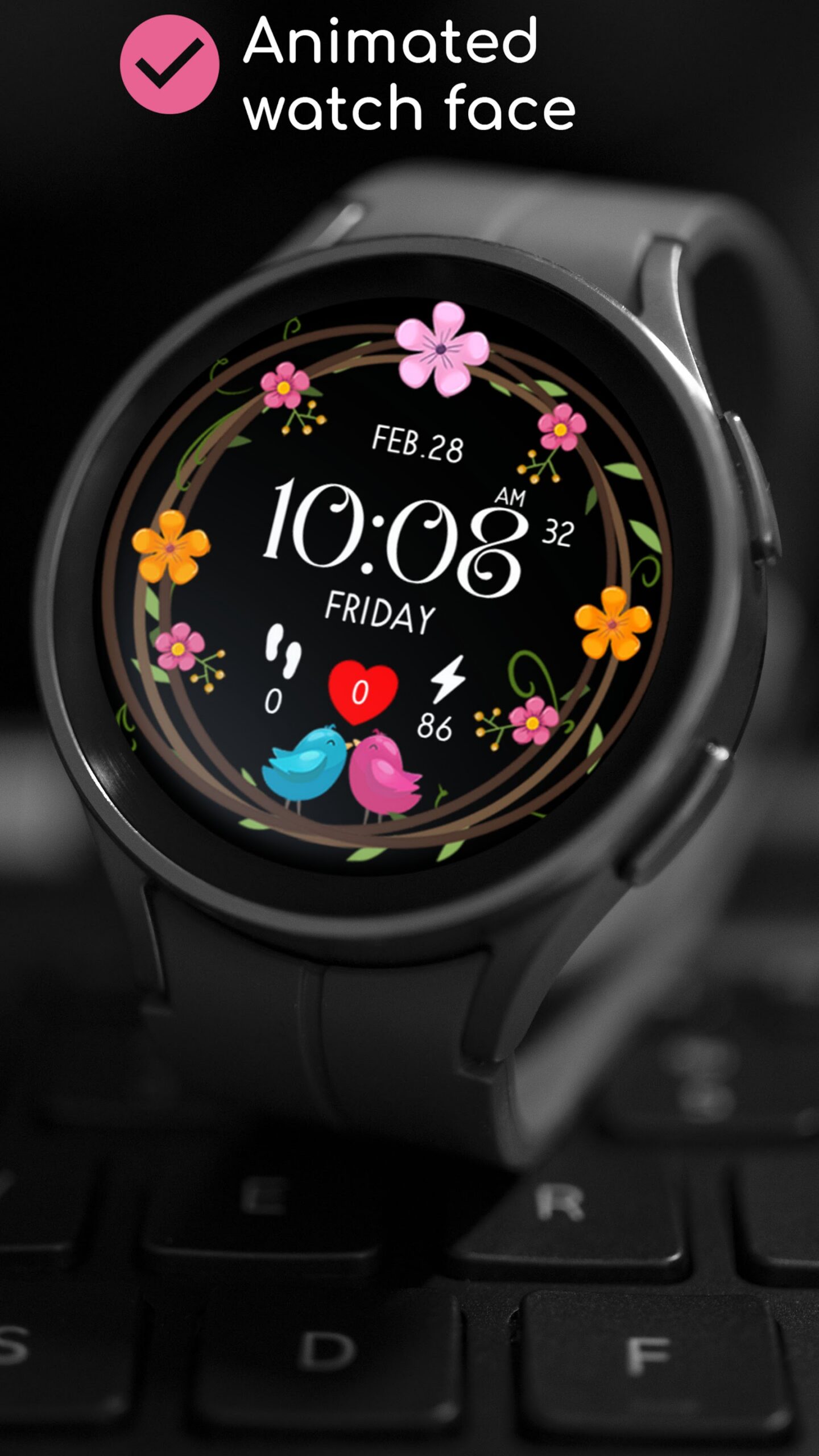 Ast104 - Animated Watch Face Android Screenshot 3
