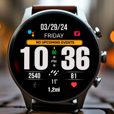 BIG 24 Digital Watchface Android Screenshot 2