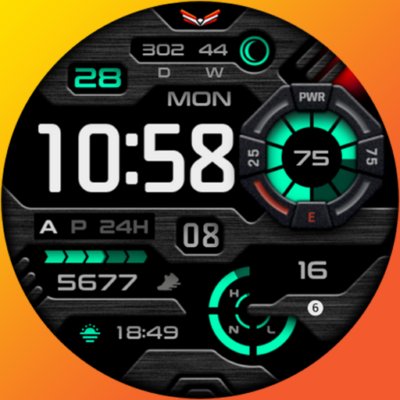 Ballozi INTERO - Digital Face Android Screenshot