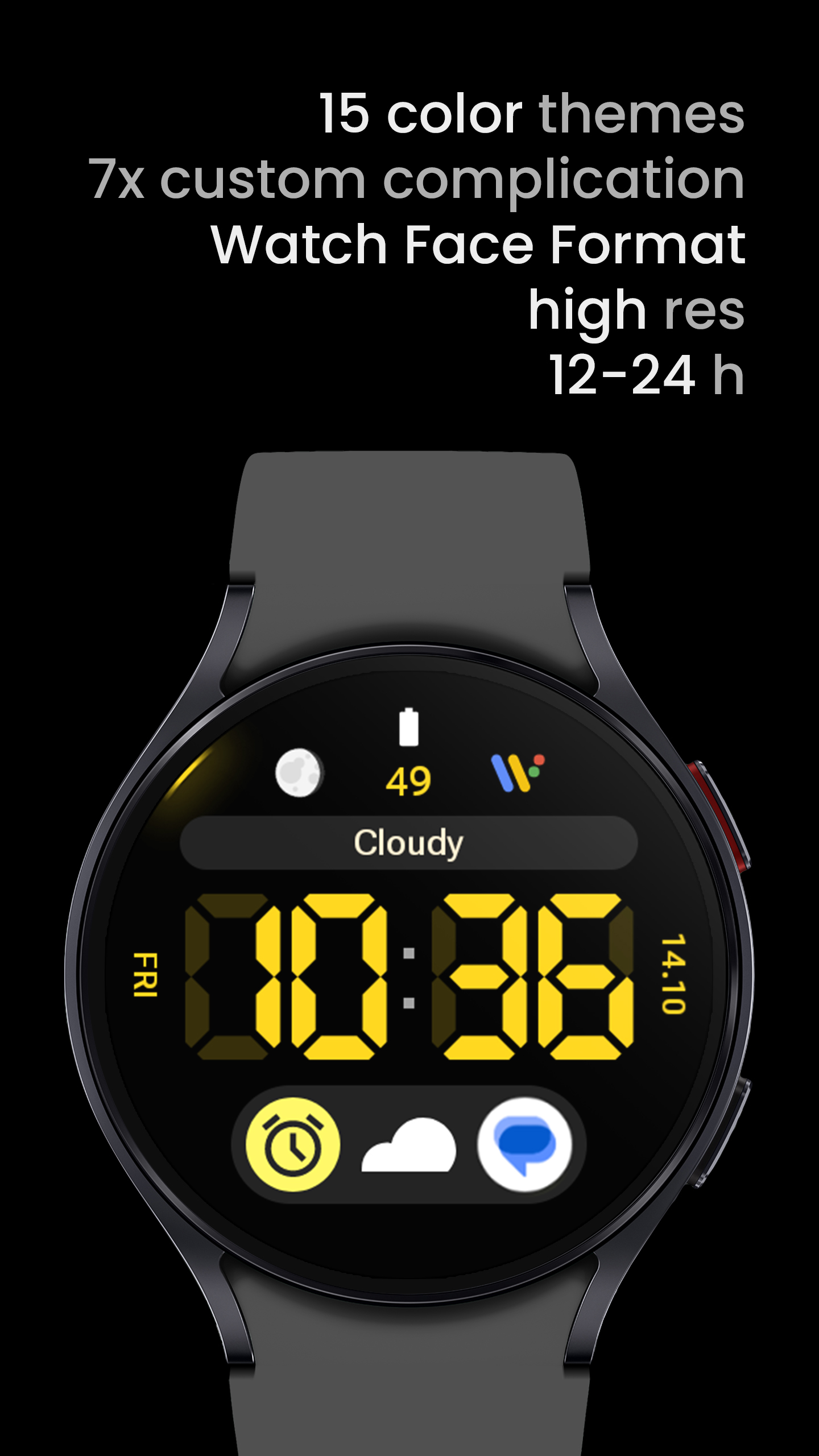 Big Digital: Watch face Android Screenshot 3