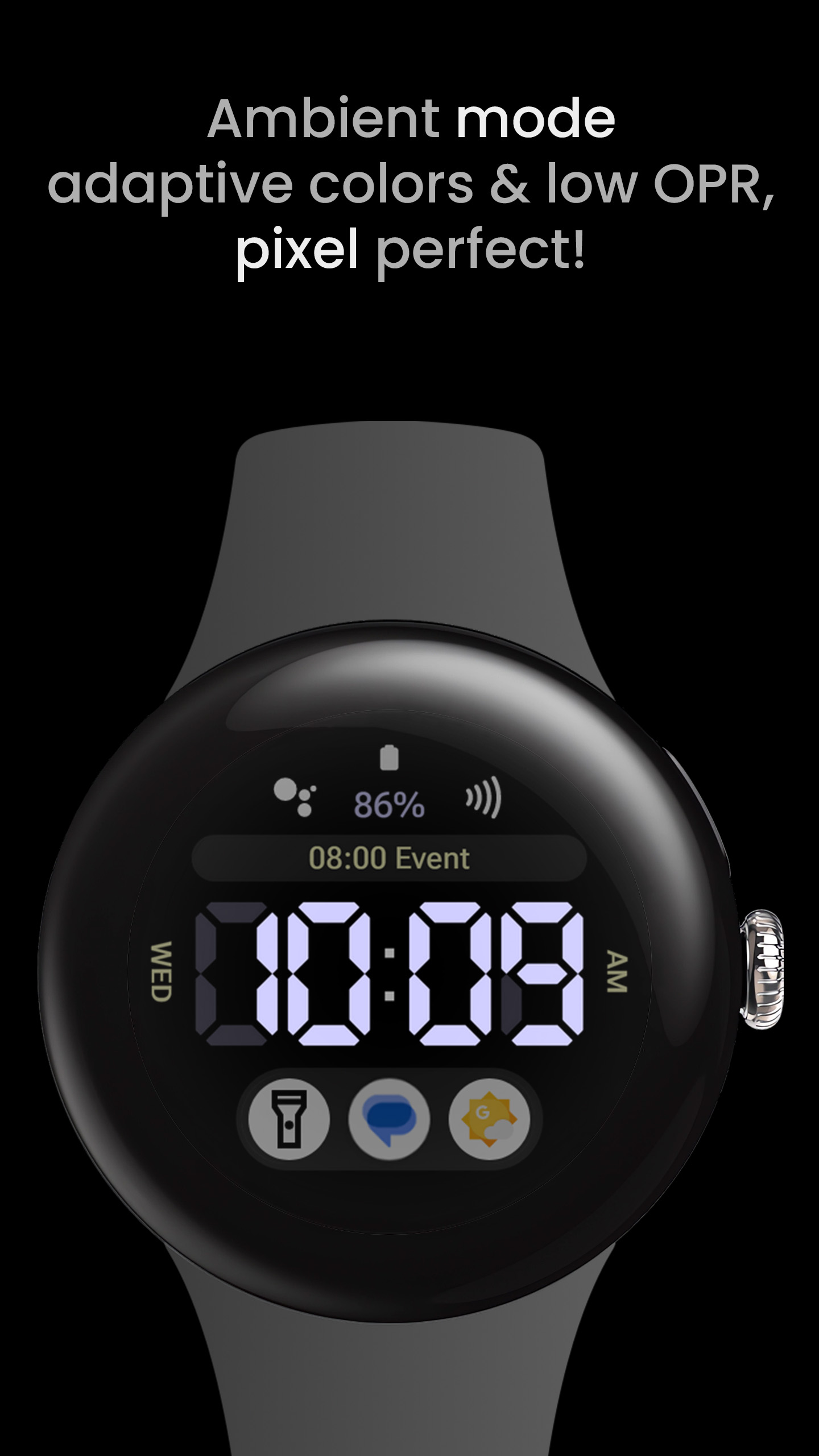Big Digital: Watch face Android Screenshot 4