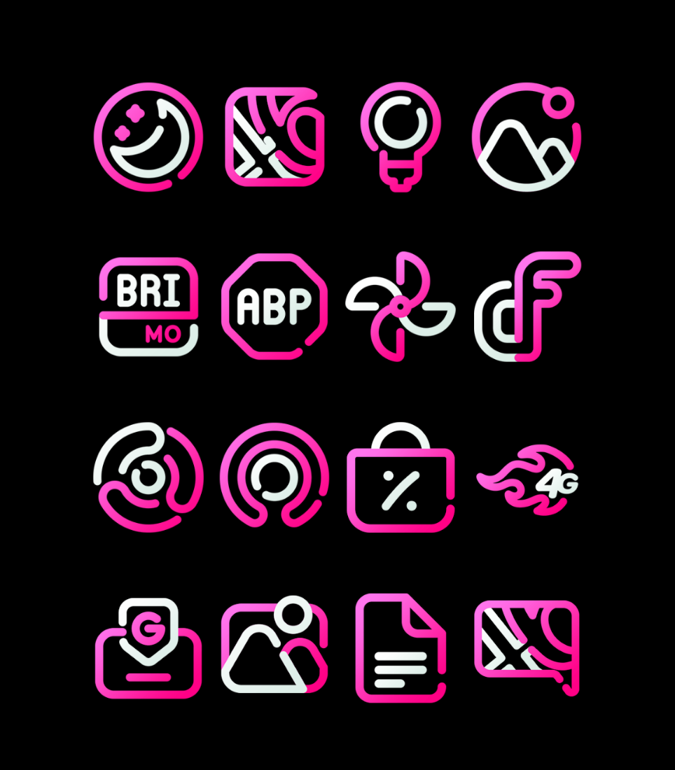 BlossomLine - Pink Icon Pack Android Screenshot 2