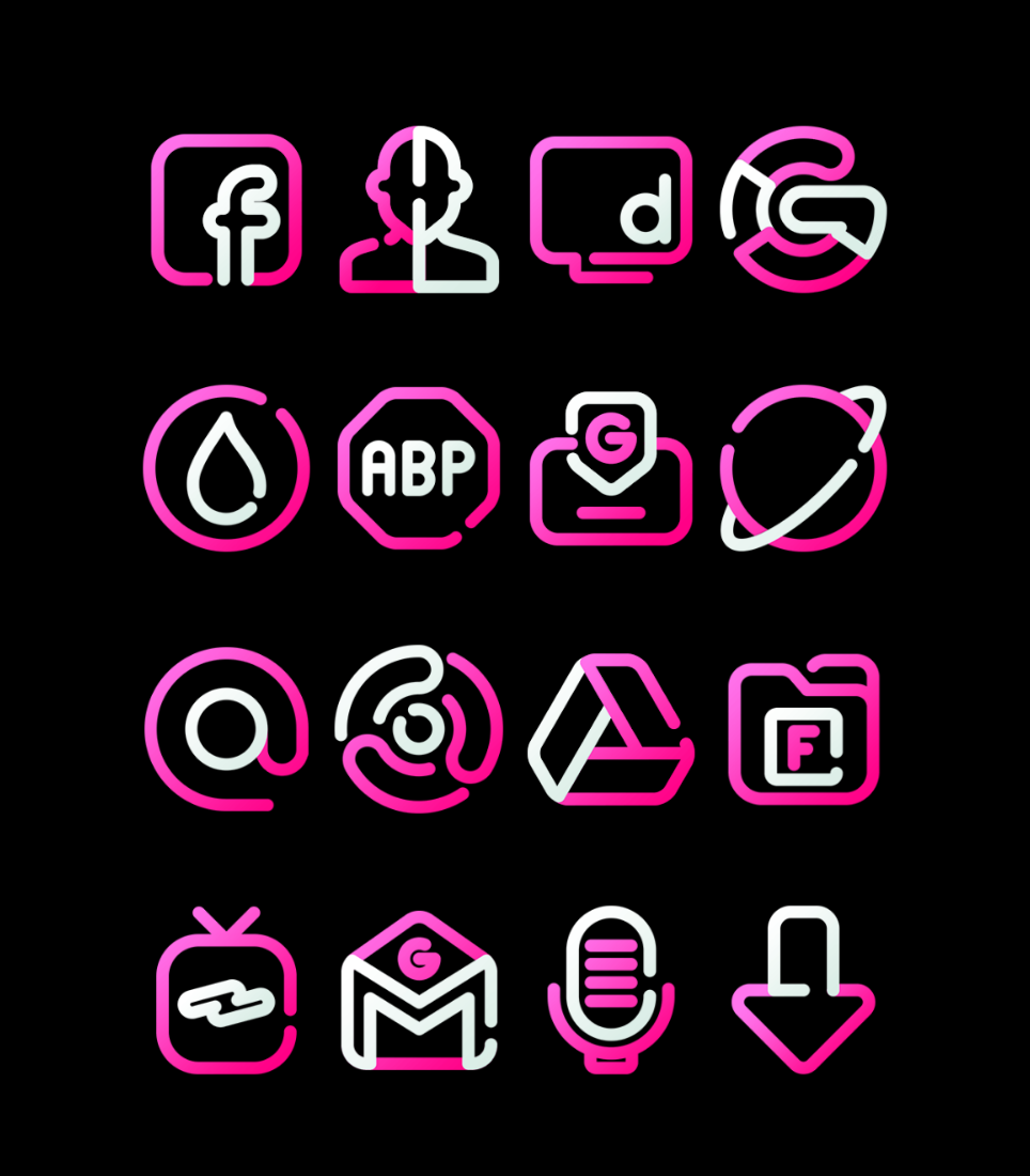 BlossomLine - Pink Icon Pack Android Screenshot 3