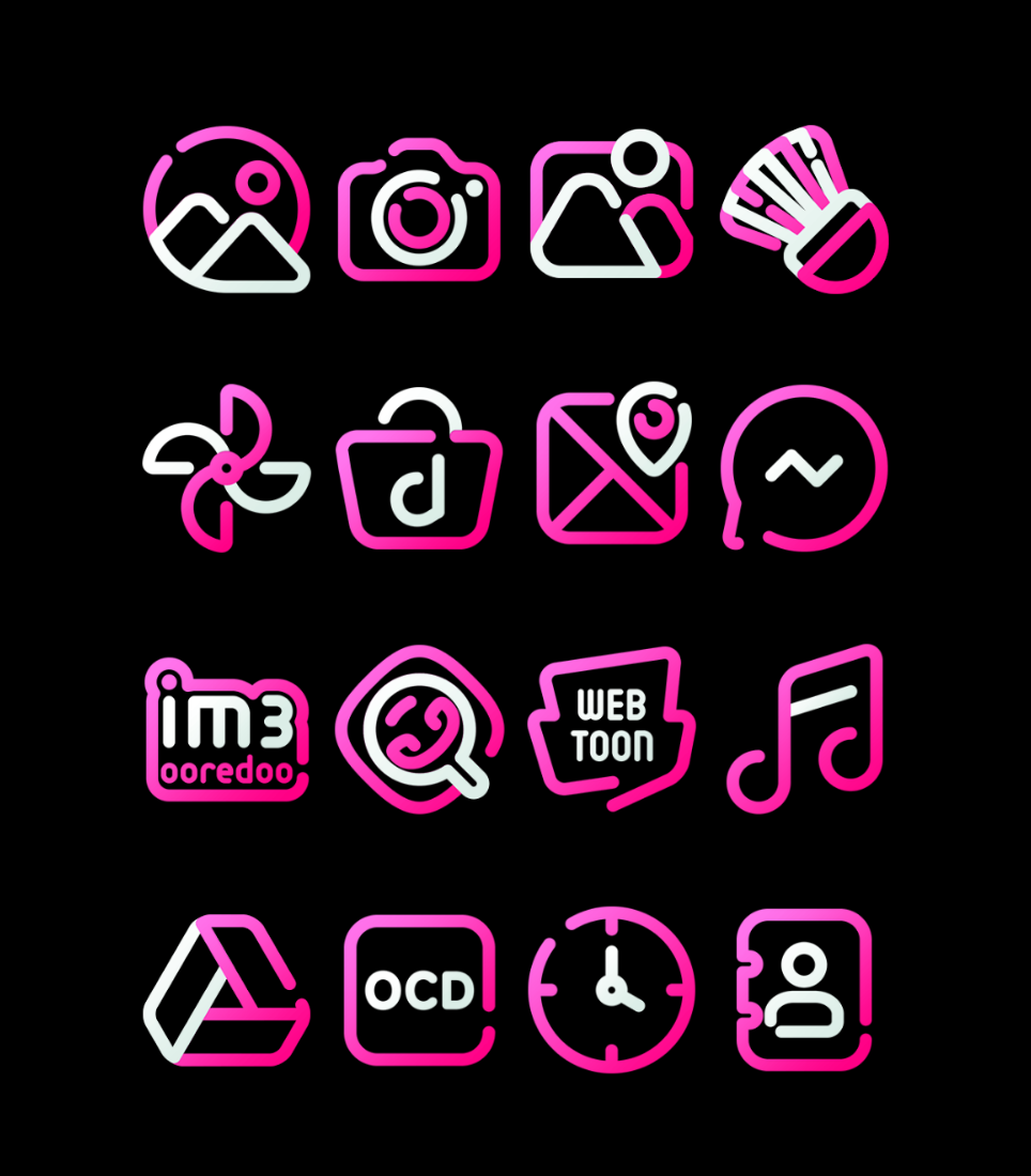 BlossomLine - Pink Icon Pack Android Screenshot 4