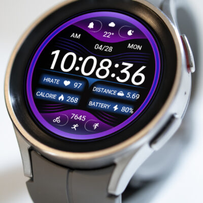 Blue Purple Light ZKin Watch Android Screenshot 4