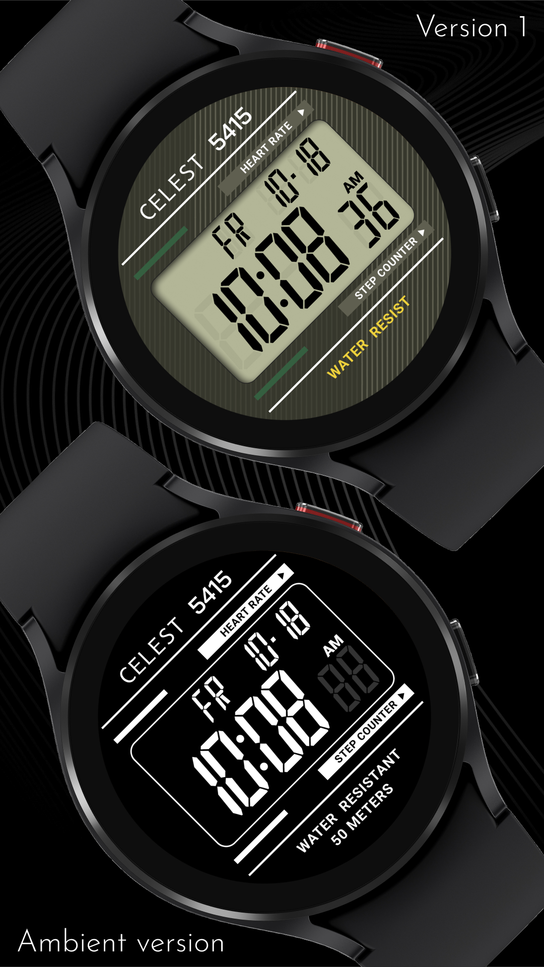 CELEST5415 Retro Digital Watch Android Screenshot 2