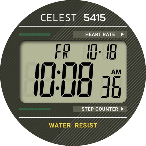 CELEST5415 Retro Digital Watch Android Screenshot