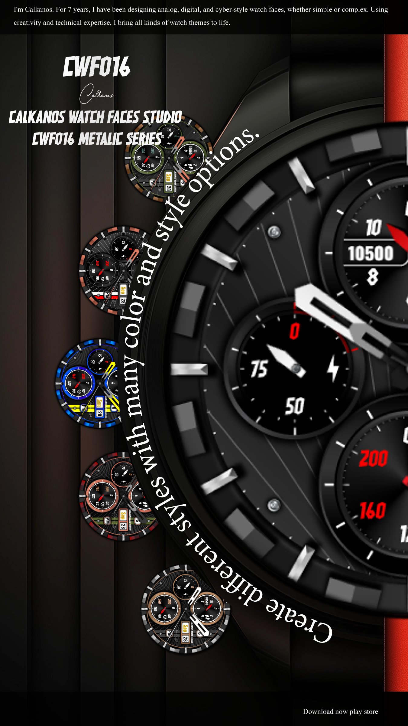 CWF016 Raptor X Watch Face Android Screenshot 3