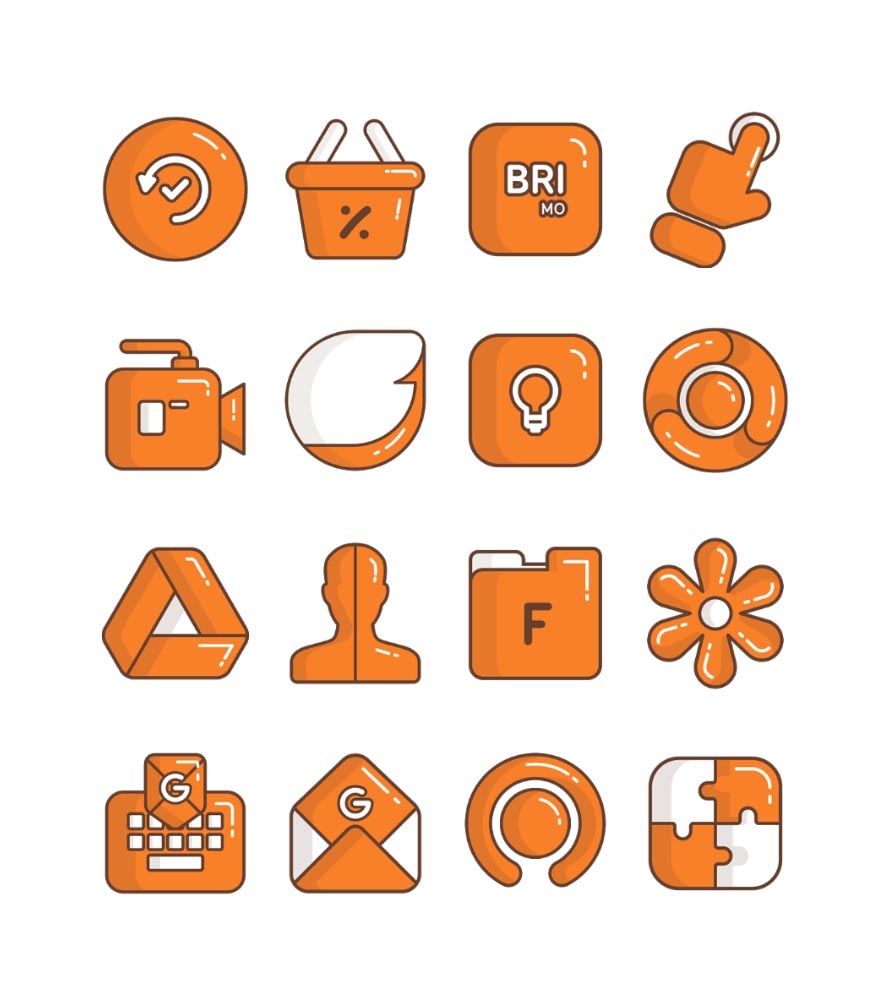 Carrot - Orange icon pack Android Screenshot 2