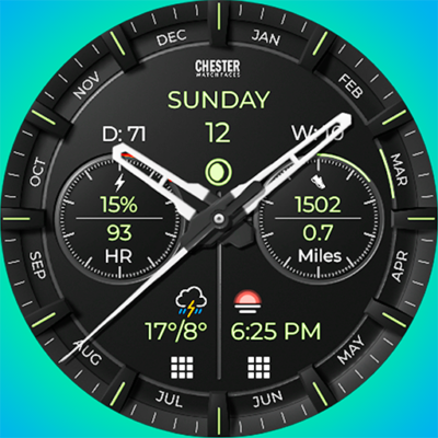 Chester Modern watch face Android Screenshot