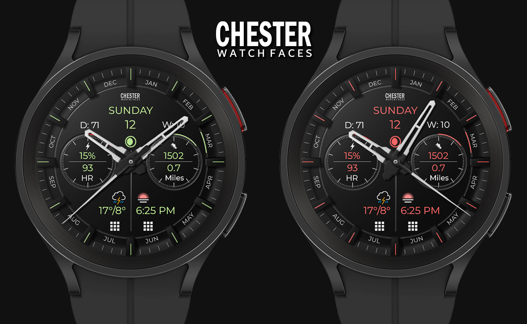Chester Modern watch face Android Screenshot 2