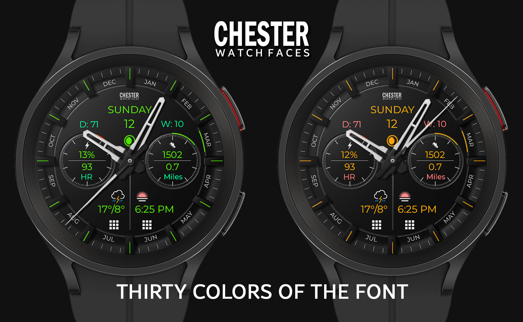 Chester Modern watch face Android Screenshot 3