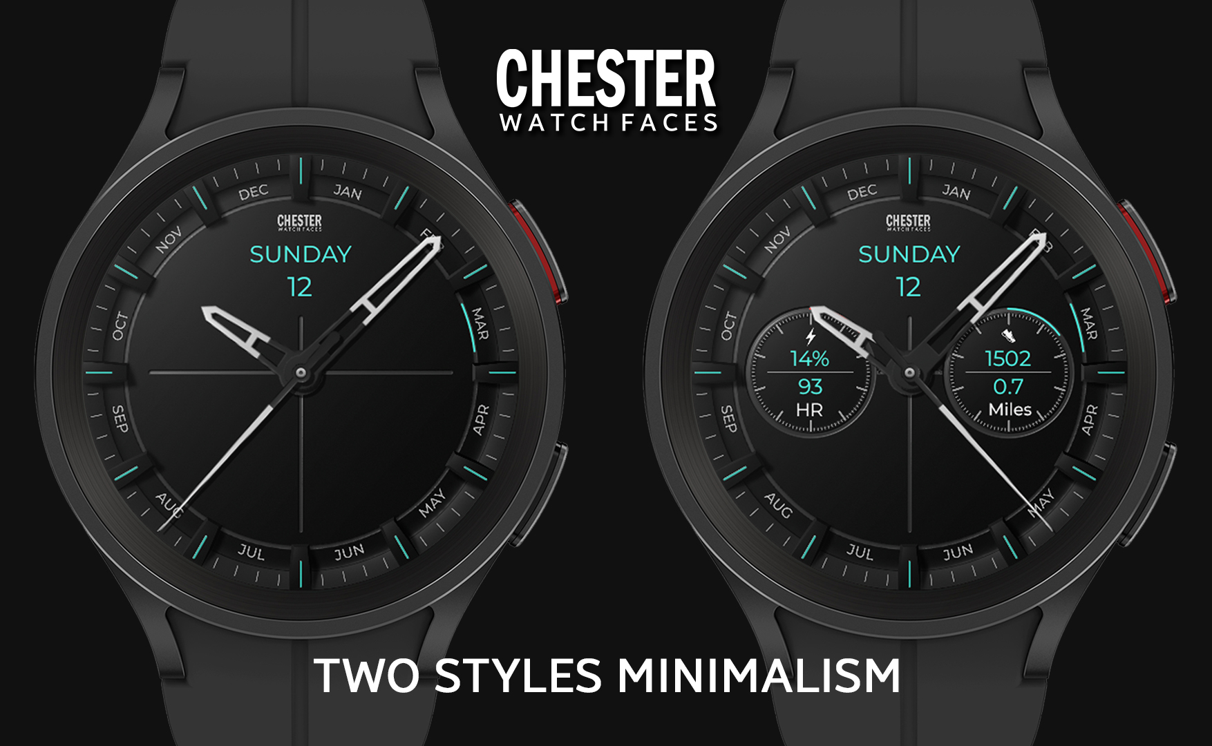 Chester Modern watch face Android Screenshot 4