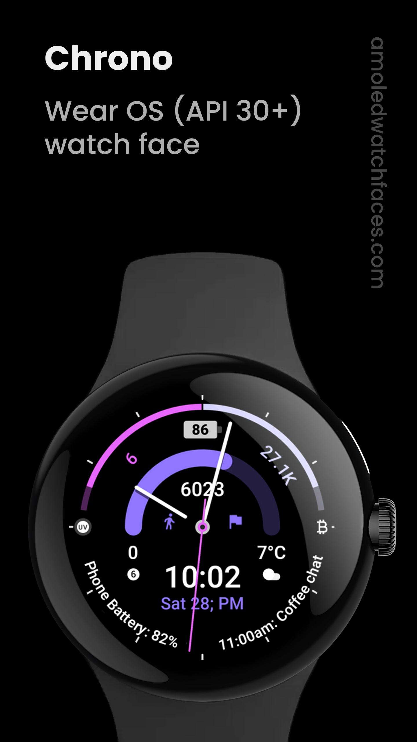 Chrono Watch Face Android Screenshot 2