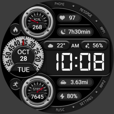 【Customize】Turntable Clock Android Screenshot