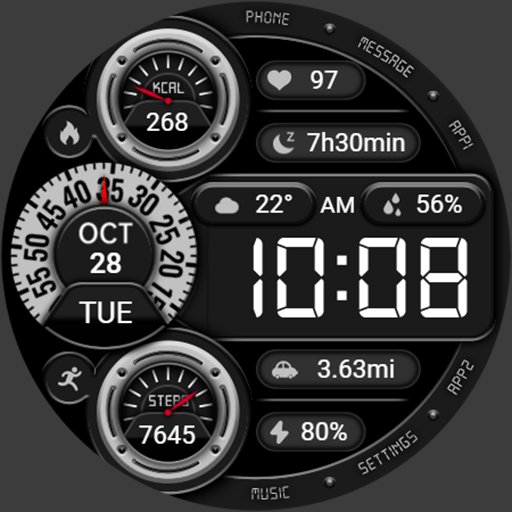 【Customize】Turntable Clock Android Screenshot