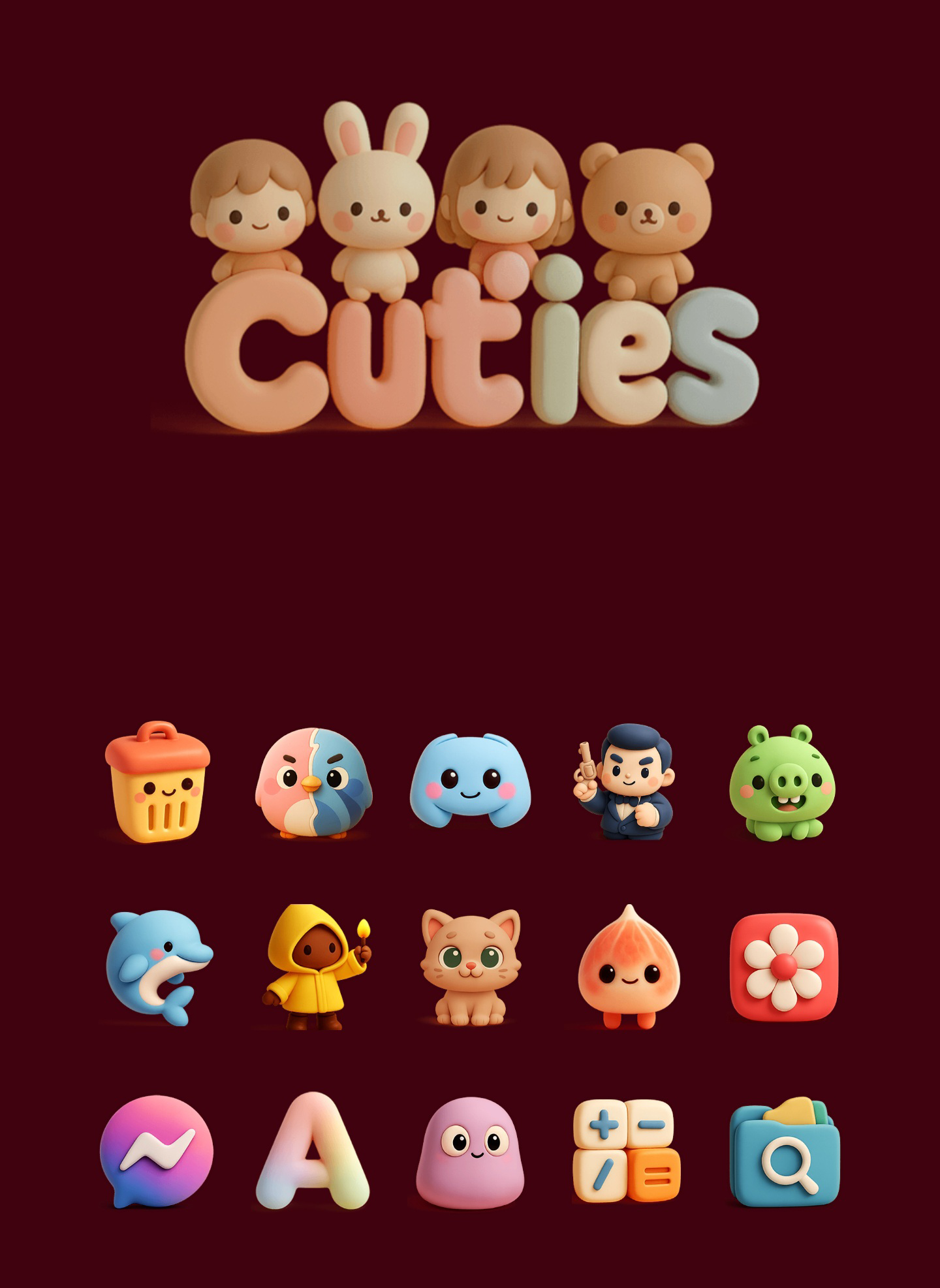 Cuties - Icon Pack Android Screenshot 3