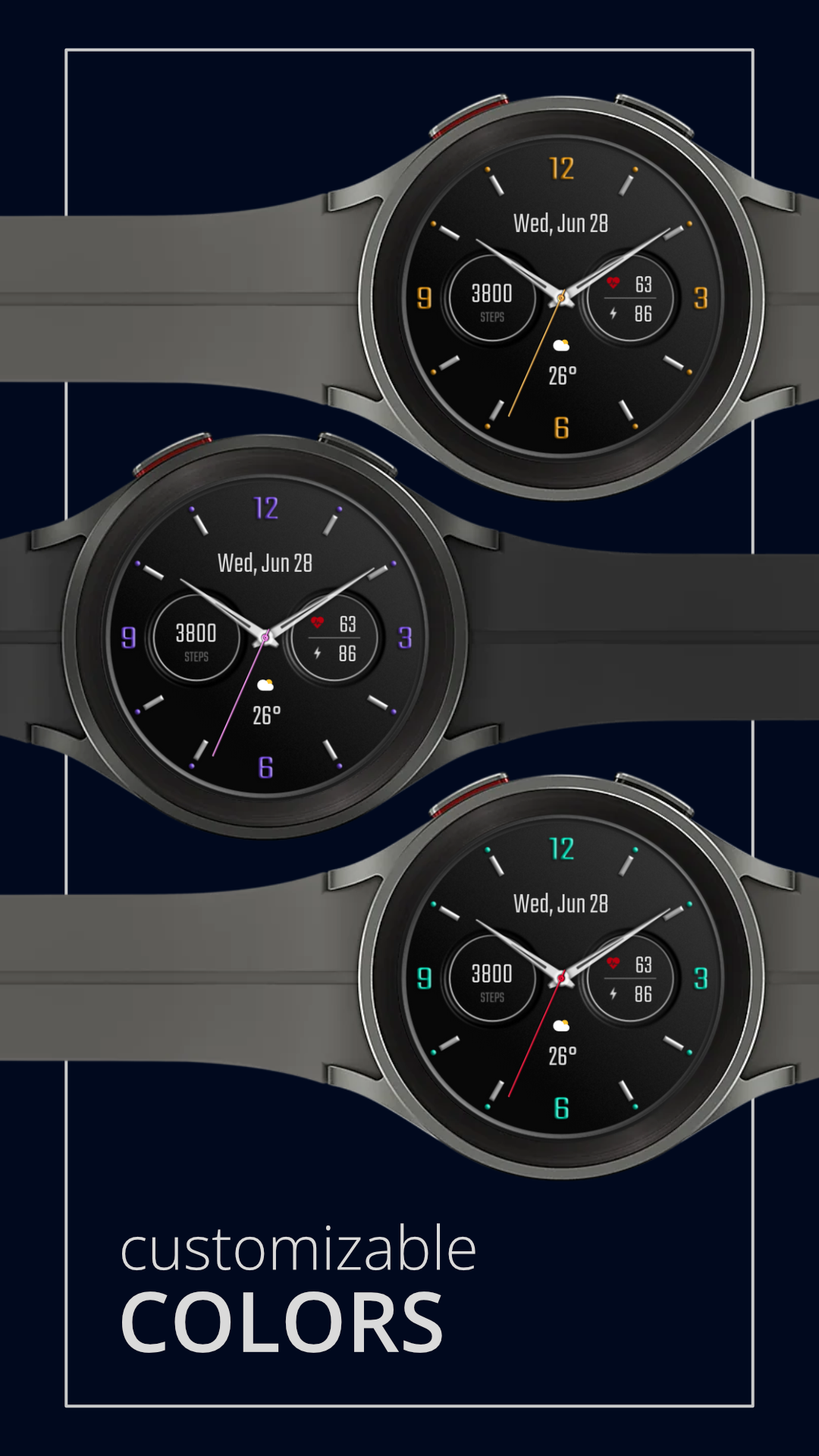 DADAM58: Classic Watch Face Android Screenshot 3