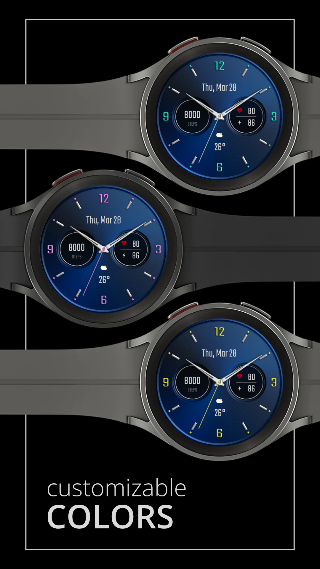 DADAM58B: Classic Watch Face Android Screenshot 3