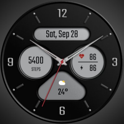 DADAM58W: Analog Watch Face Android Screenshot