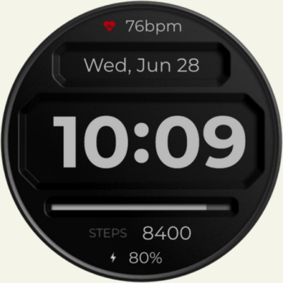 DADAM59: Digital Watch Face Android Screenshot
