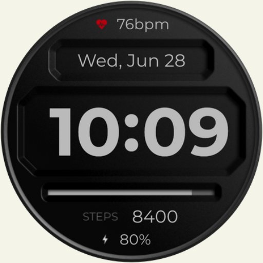 DADAM59: Digital Watch Face Android Screenshot