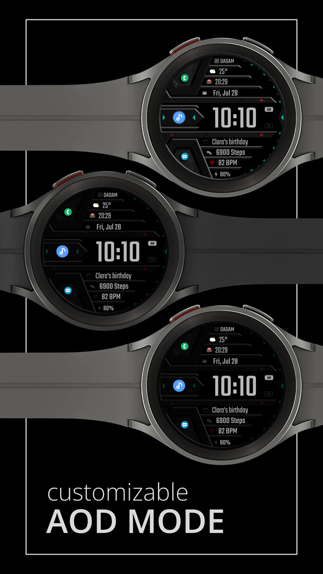 DADAM62: Smart Digi Watch Face Android Screenshot 4