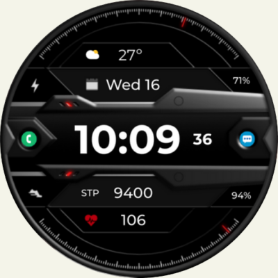 DADAM63: Digital Watch Face Android Screenshot