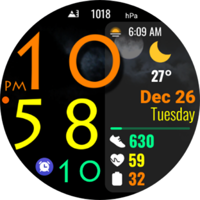 Digital Color WearOS NTV572 Android Screenshot