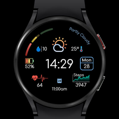 Digital Watchface D14 Android Screenshot 2