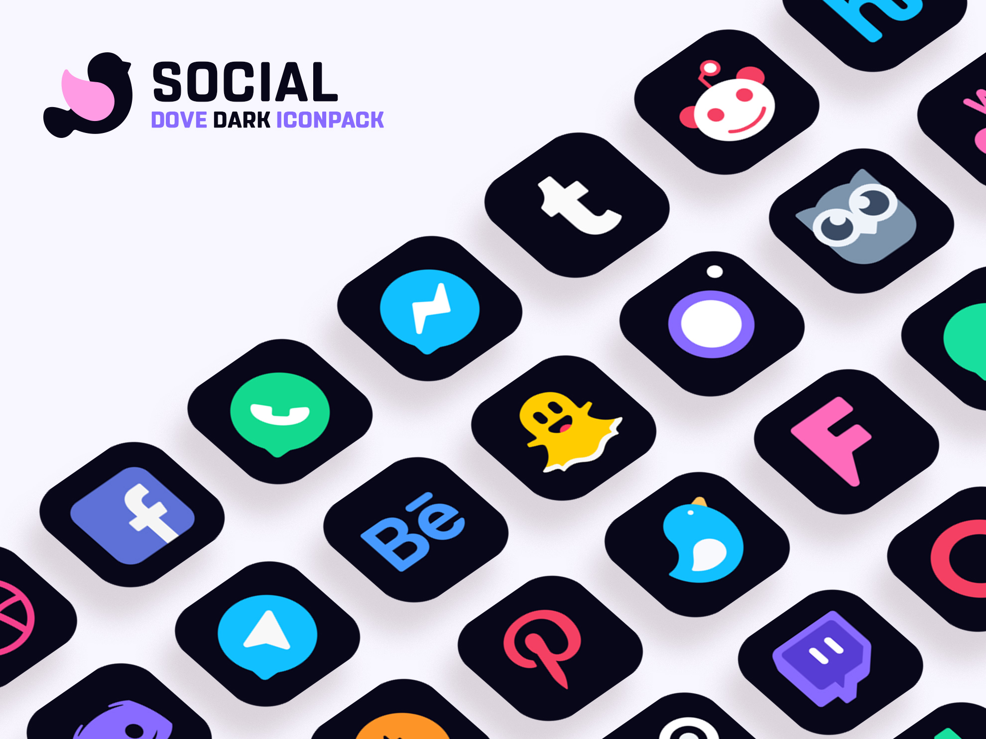 Dove Dark : Icon Pack Android Screenshot 3
