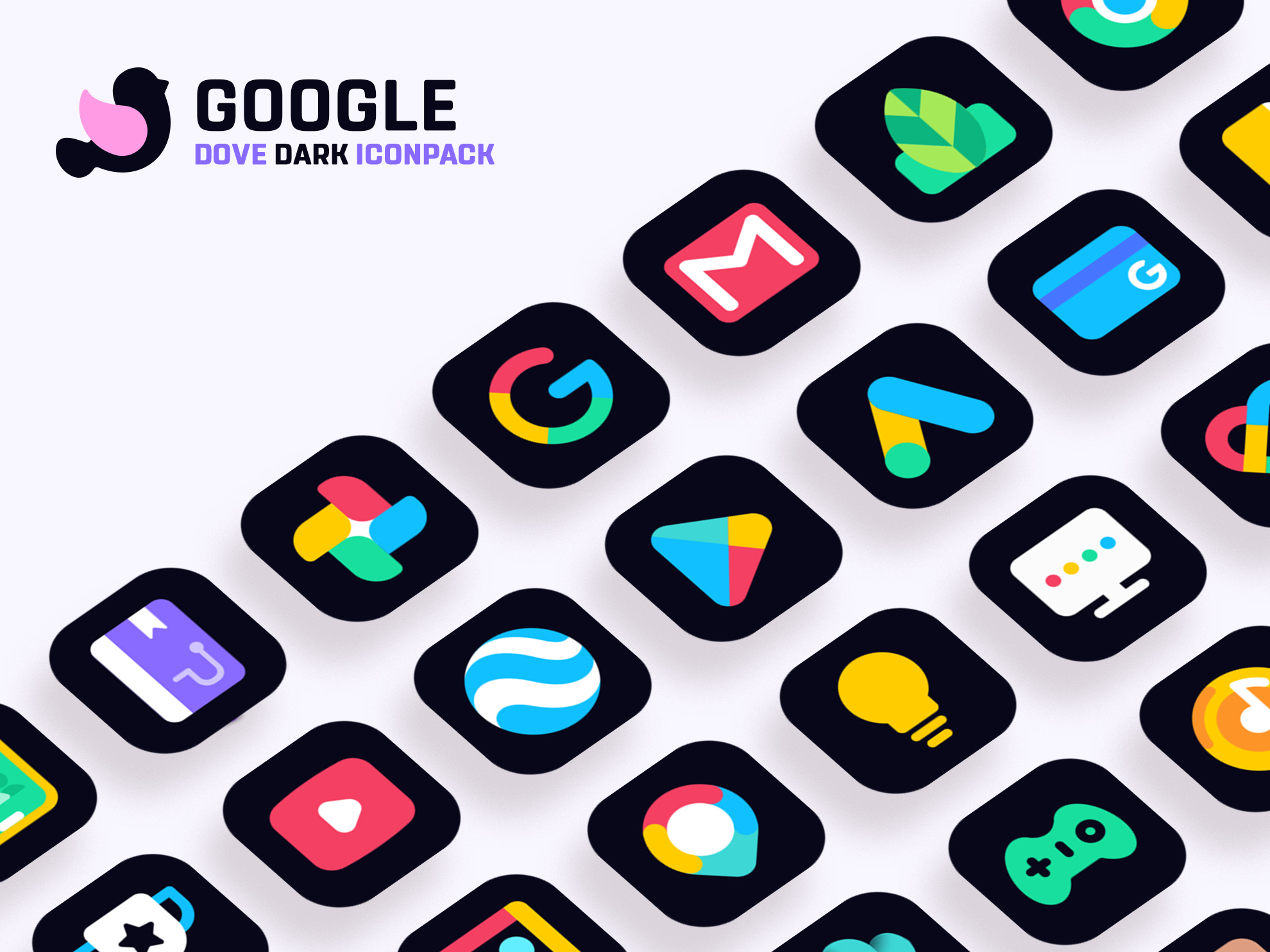 Dove Dark : Icon Pack Android Screenshot 4