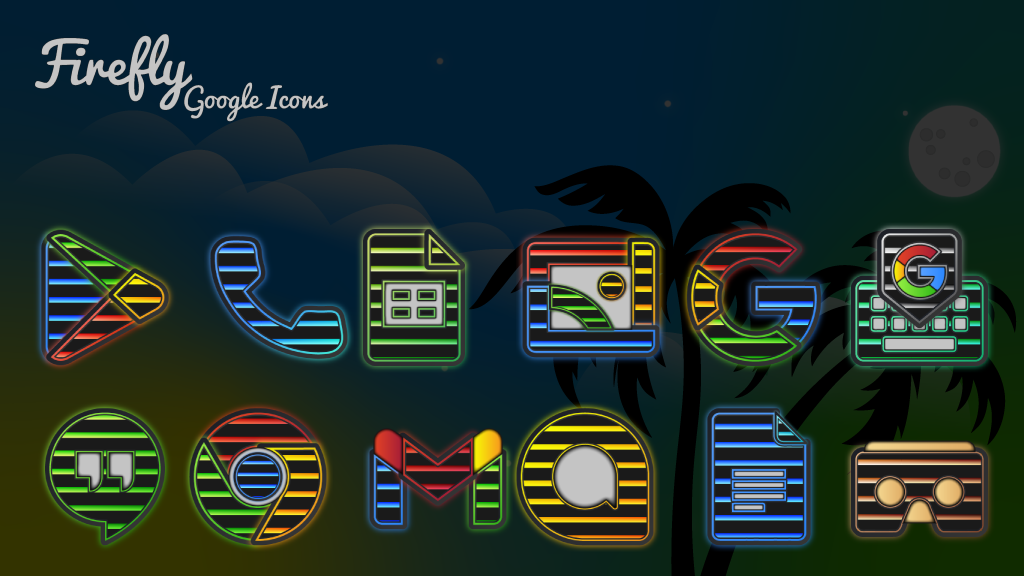Firefly Neon Icon Pack Android Screenshot 3