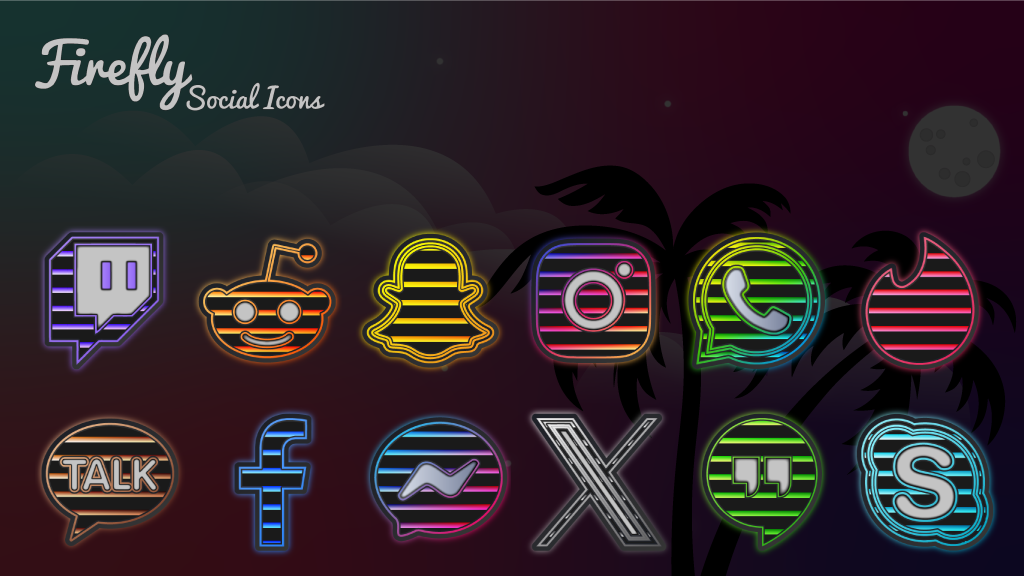Firefly Neon Icon Pack Android Screenshot 4