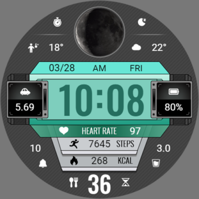 Flat Multifunctional ZKinWatch Android Screenshot