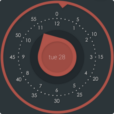 Flat Watch Face Android Screenshot