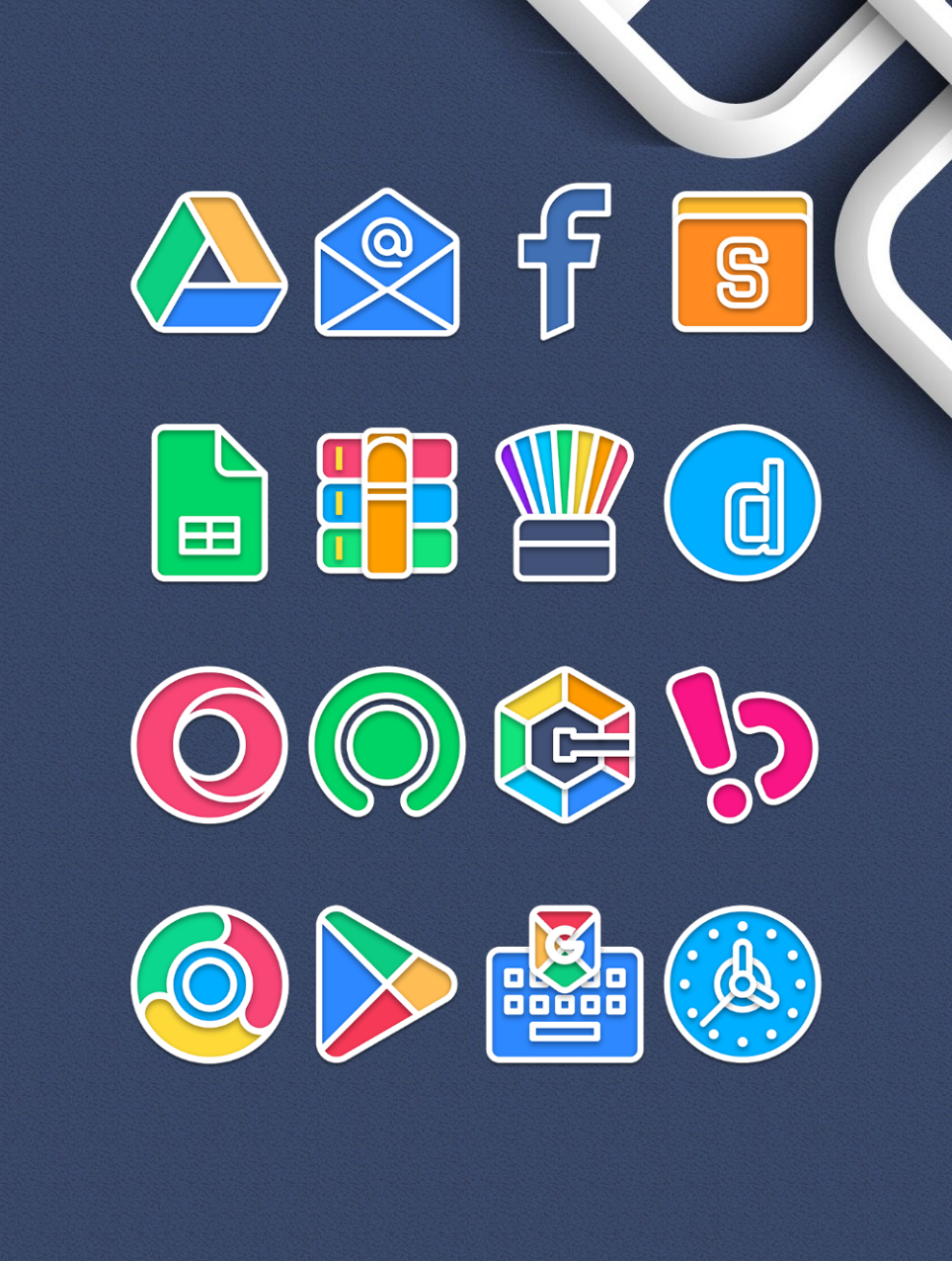 Garis Light - Lines Icon Pack Android Screenshot 3