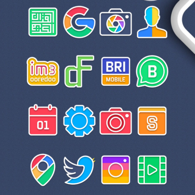 Garis Light - Lines Icon Pack Android Screenshot 4