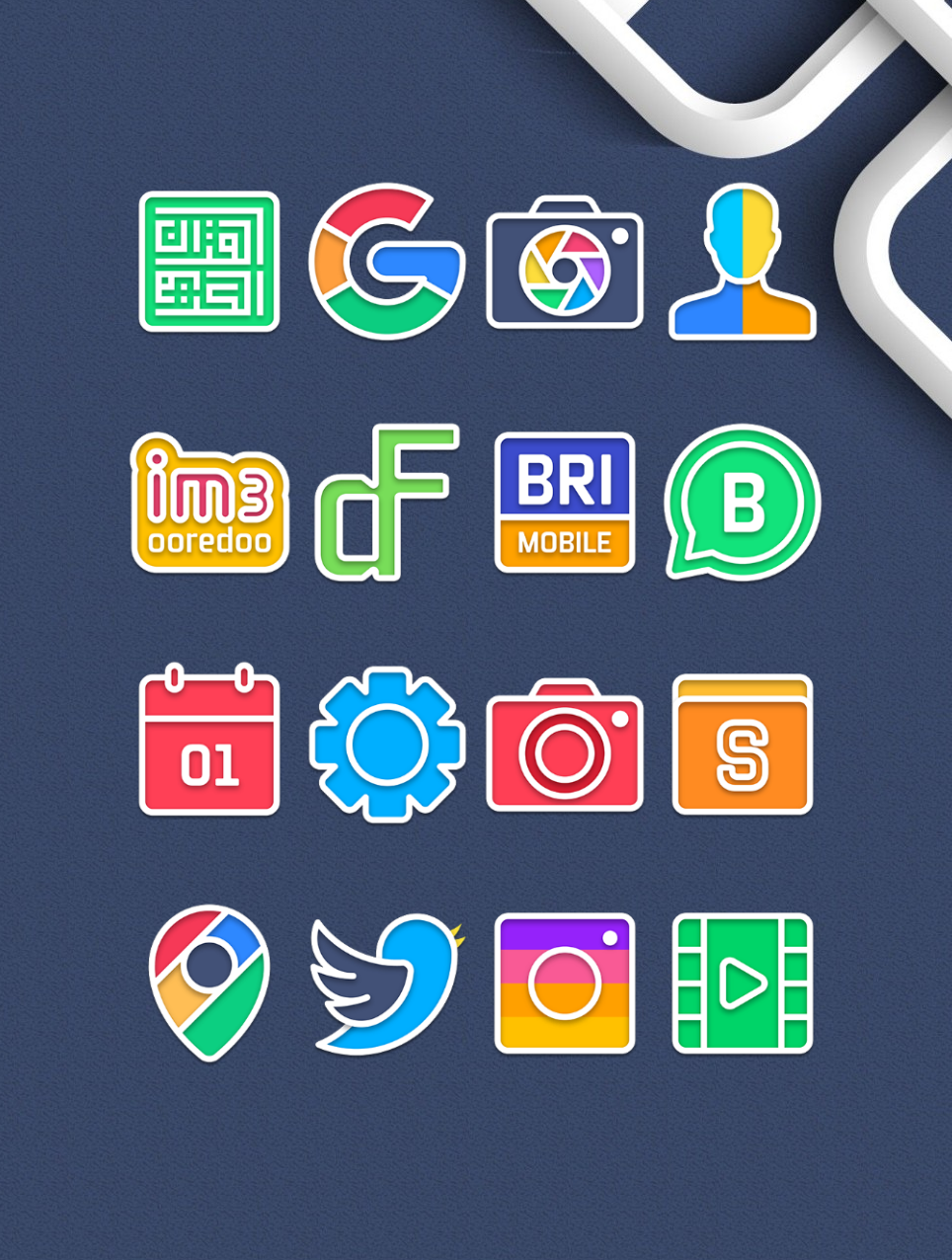 Garis Light - Lines Icon Pack Android Screenshot 4