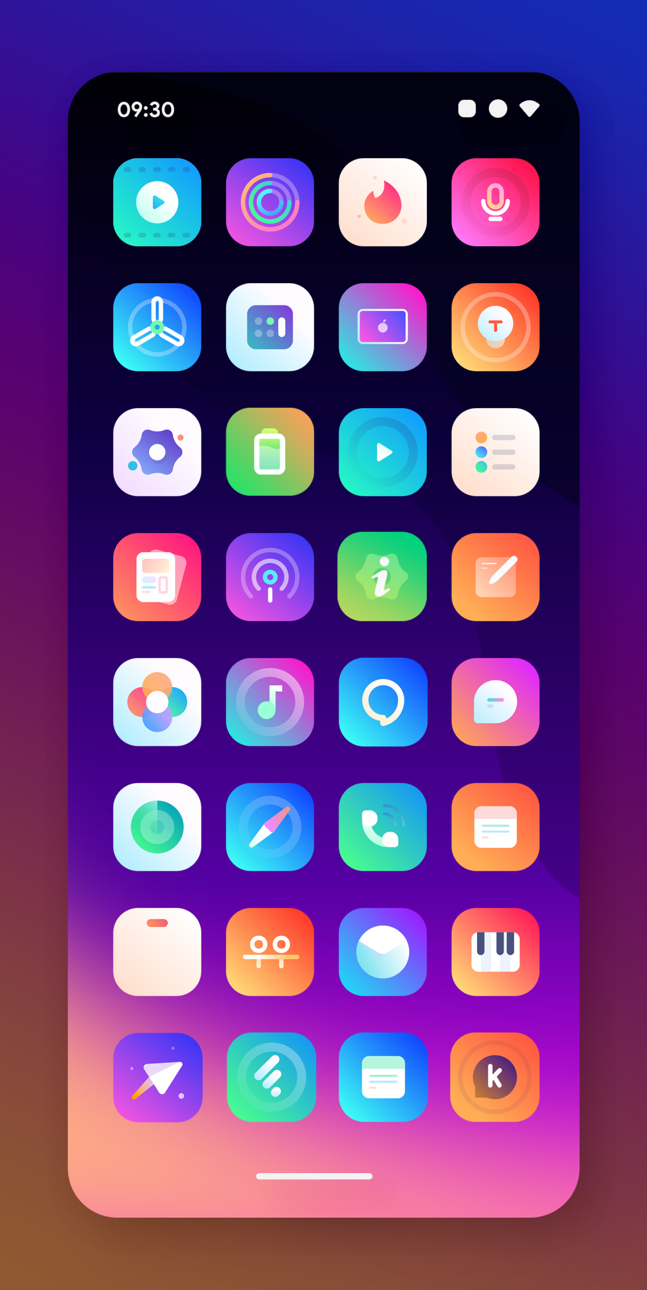 Gladient Icon Pack iOS Style Android Screenshot 3