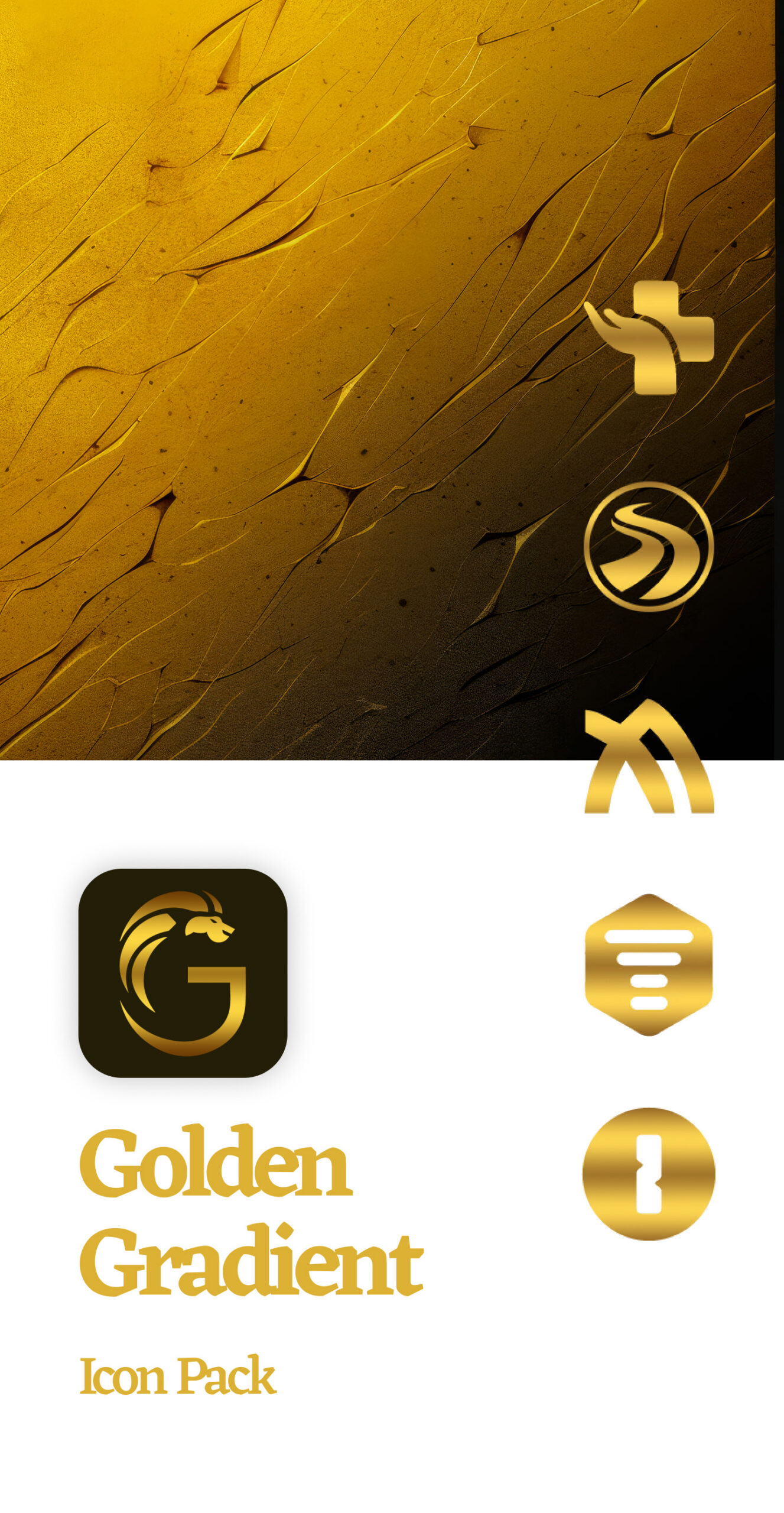 Golden Gradient Icon Pack Android Screenshot 2