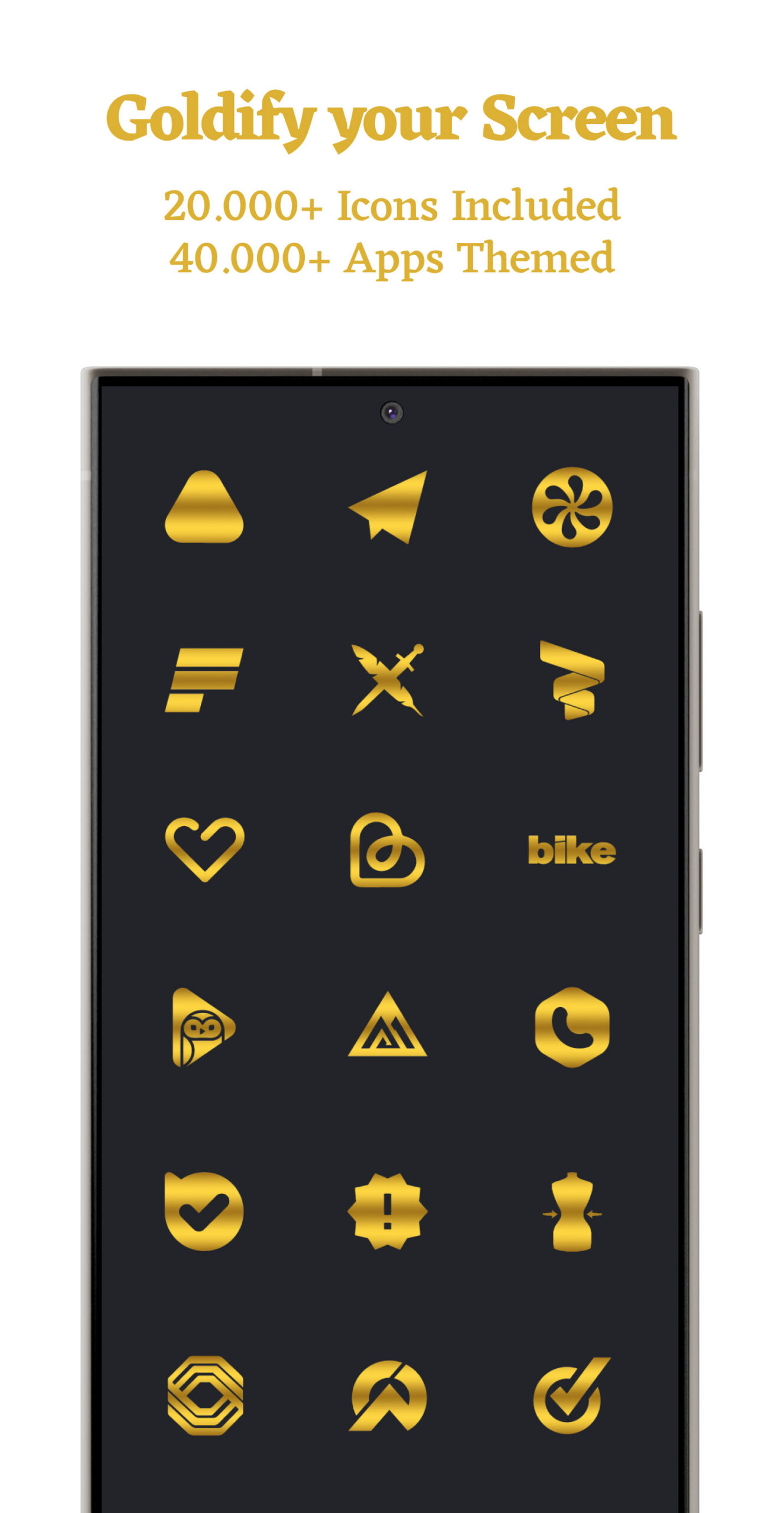 Golden Gradient Icon Pack Android Screenshot 3