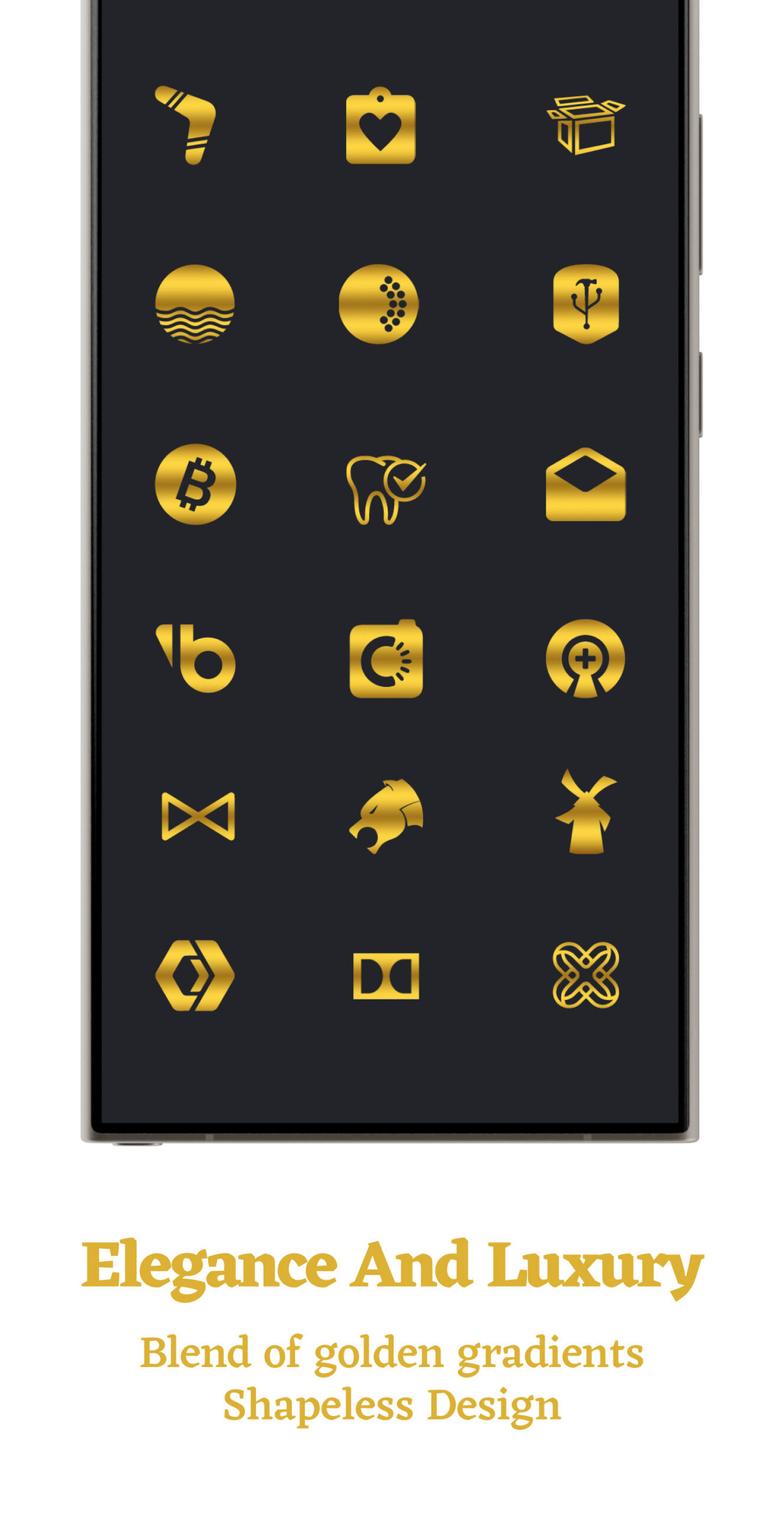 Golden Gradient Icon Pack Android Screenshot 4