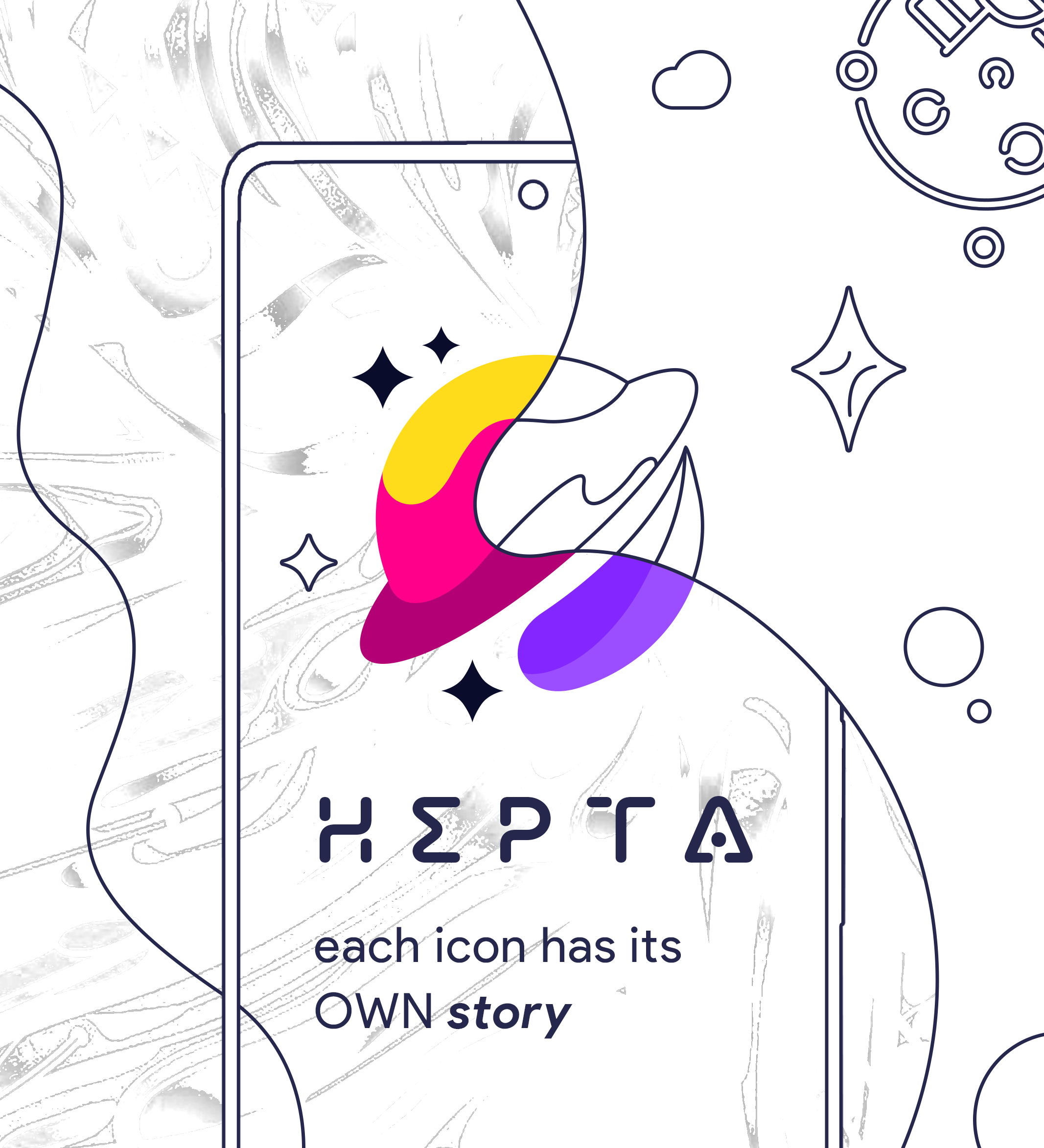 Hepta Theme, Icons, Widgets Android Screenshot 2
