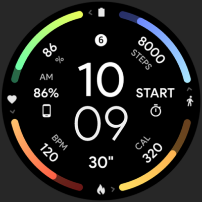 InfoGraph Watch Face Android Screenshot
