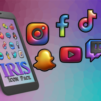 Iris Dark - 3D App Icons Android Screenshot 3